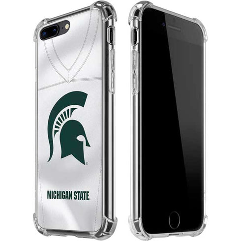 Michigan State University White Jersey iPhone 7/8 Plus Clear Case