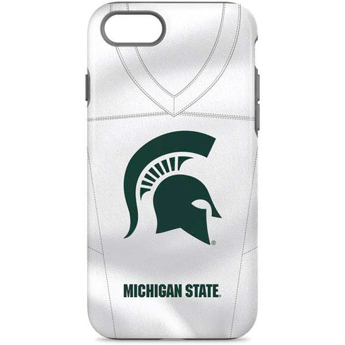 Michigan State University White Jersey iPhone Cases