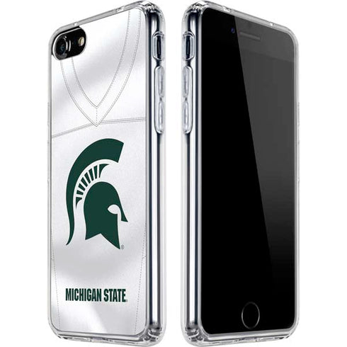 Michigan State University White Jersey iPhone SE (2nd & 3rd Gen) Clear Case