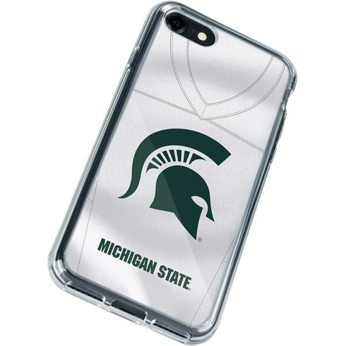 Michigan State University White Jersey iPhone SE (2nd & 3rd Gen) Clear Case