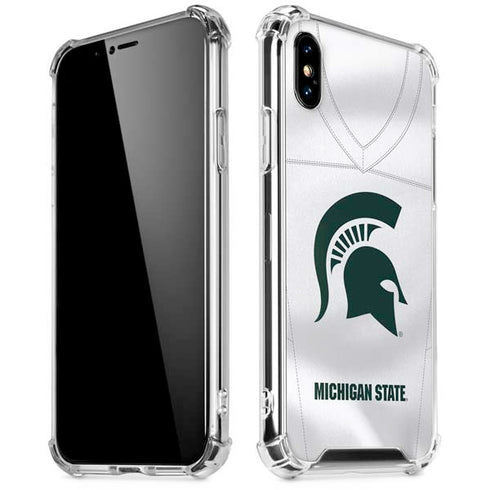 Michigan State University White Jersey iPhone X/XS Clear Case