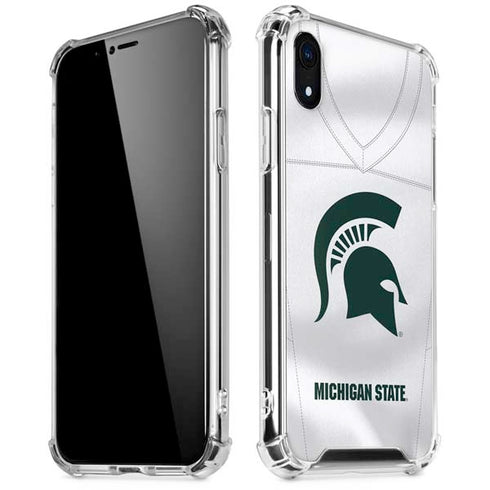 Michigan State University White Jersey iPhone XR Clear Case