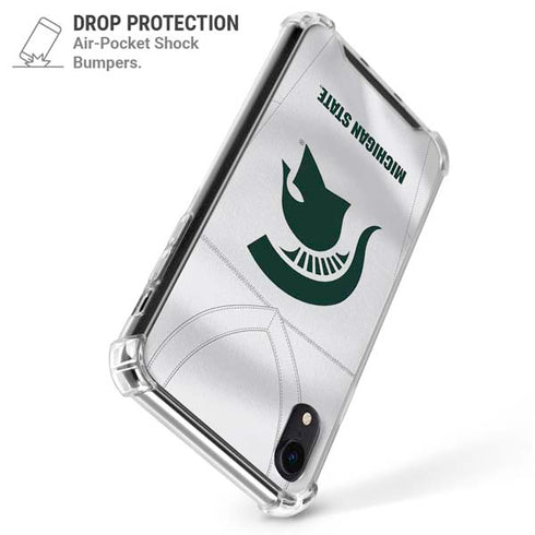 Michigan State University White Jersey iPhone XR Clear Case