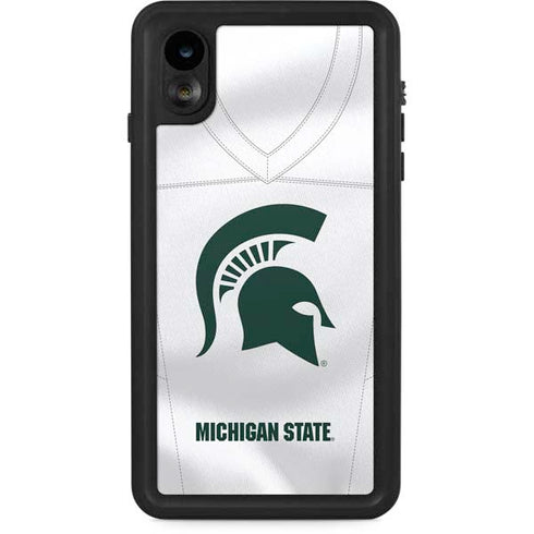 Michigan State University White Jersey iPhone XR Waterproof Case