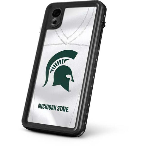 Michigan State University White Jersey iPhone XR Waterproof Case