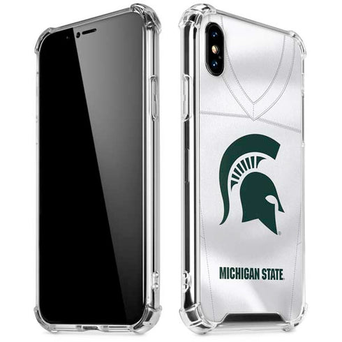 Michigan State University White Jersey iPhone XS Max Clear Case