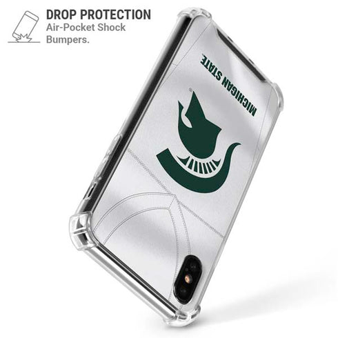 Michigan State University White Jersey iPhone XS Max Clear Case