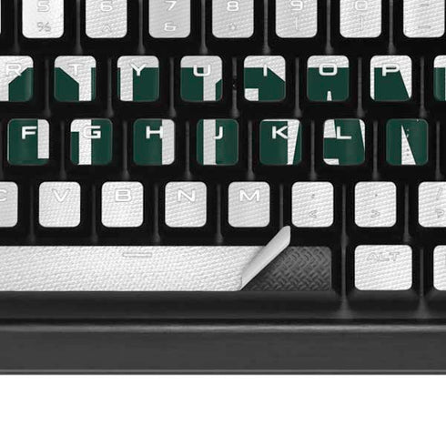 Michigan State University White Jersey K95 RGB PLATINUM Mechanical Gaming Keyboard Skin