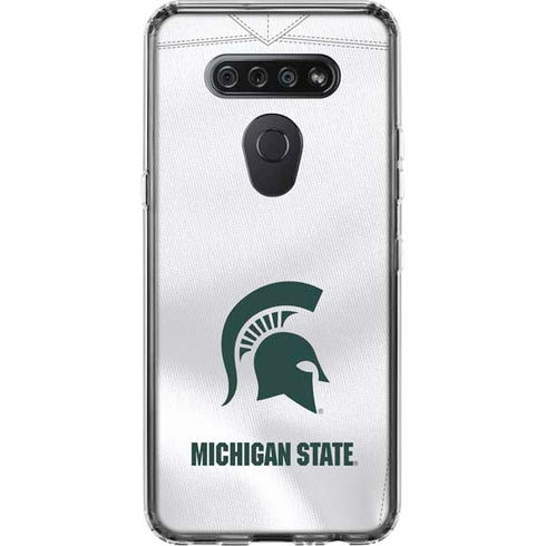 Michigan State University White Jersey LG K51/Q51 Clear Case