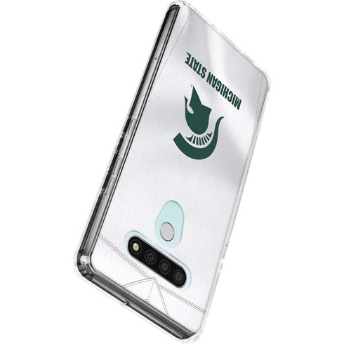Michigan State University White Jersey LG Stylo 6 Clear Case
