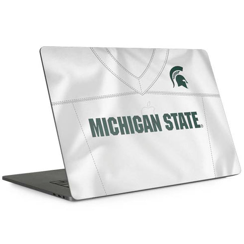 Michigan State University White Jersey MacBook Skins