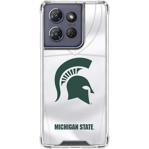 Michigan State University White Jersey Moto G Play 5G (2025) Clear Case
