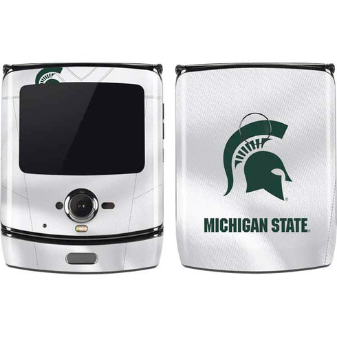 Michigan State University White Jersey Motorola RAZR Skin