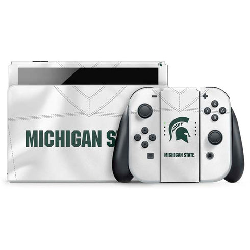 Michigan State University White Jersey Nintendo Switch OLED (2021) Skin