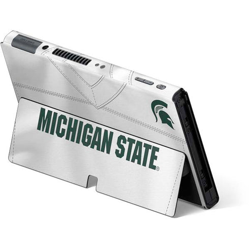 Michigan State University White Jersey Nintendo Switch OLED (2021) Skin