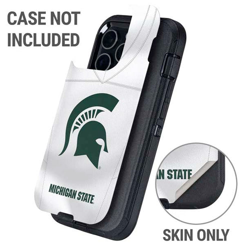 Michigan State University White Jersey Otterbox Defender iPhone Skin