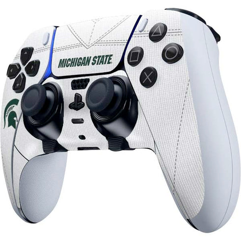 Michigan State University White Jersey PS5 DualSense Edge Pro Controller Skin