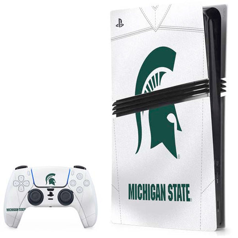 Michigan State University White Jersey PlayStation PS5 Skins