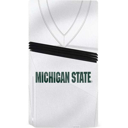 Michigan State University White Jersey PS5 Pro Disk Bundle Skin