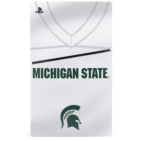 Michigan State University White Jersey PS5 Slim Digital Edition Console Skin