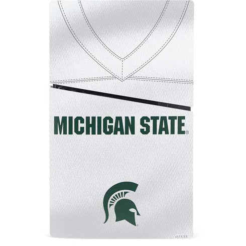 Michigan State University White Jersey PS5 Slim Digital Edition Console Skin