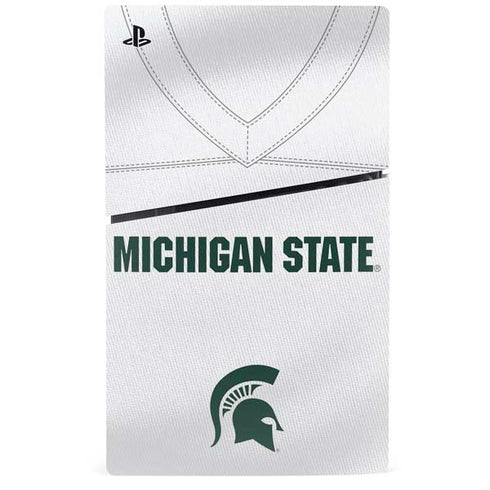 Michigan State University White Jersey PS5 Slim Disk Bundle Skin