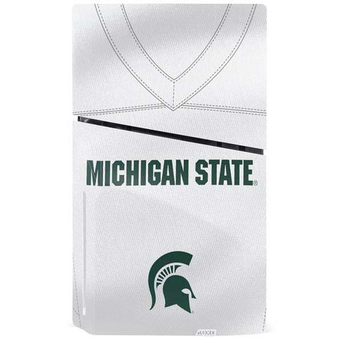 Michigan State University White Jersey PS5 Slim Disk Console Skin