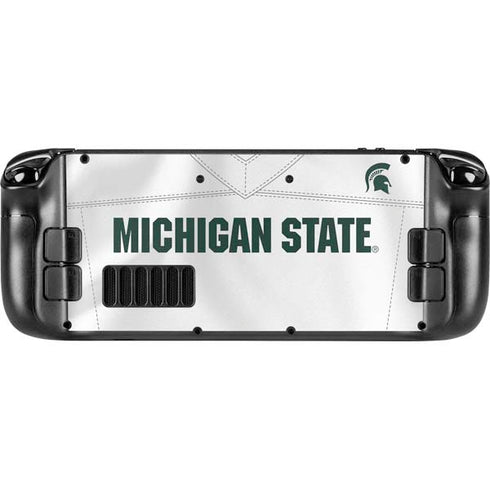 Michigan State University White Jersey Steam Deck Handheld Gaming Computer OLED Skin