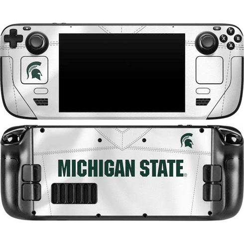 Michigan State University White Jersey Steam Deck Handheld Gaming Computer Skin