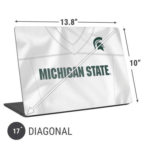 Michigan State University White Jersey Universal Laptop 17in (13.8 x 10in) Skin
