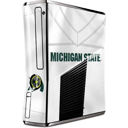 Michigan State University White Jersey Xbox 360 Slim (2010) Skin