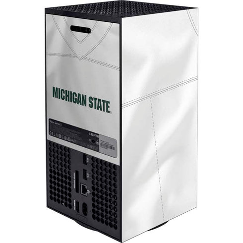 Michigan State University White Jersey Xbox Series X Console Skin