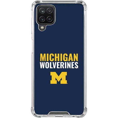 University of Michigan Wolverines M Galaxy A12 Clear Case