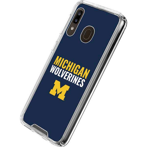 University of Michigan Wolverines M Galaxy A30 Clear Case