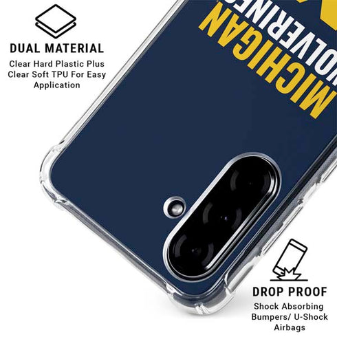 University of Michigan Wolverines M Galaxy A36 5G Clear Case