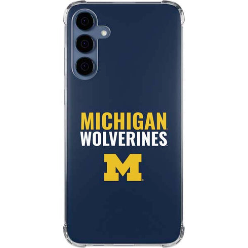 University of Michigan Wolverines M Galaxy A55 5G Clear Case