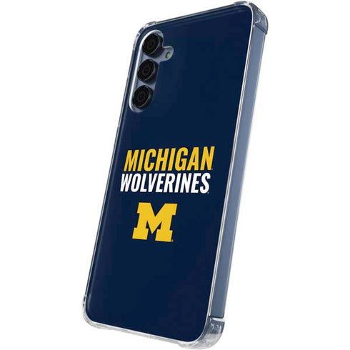 University of Michigan Wolverines M Galaxy A55 5G Clear Case