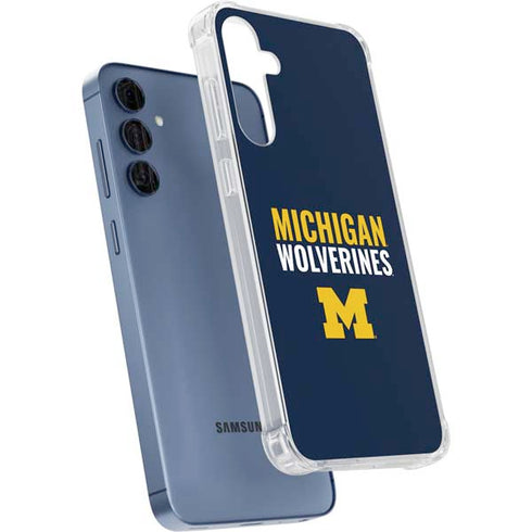 University of Michigan Wolverines M Galaxy A55 5G Clear Case