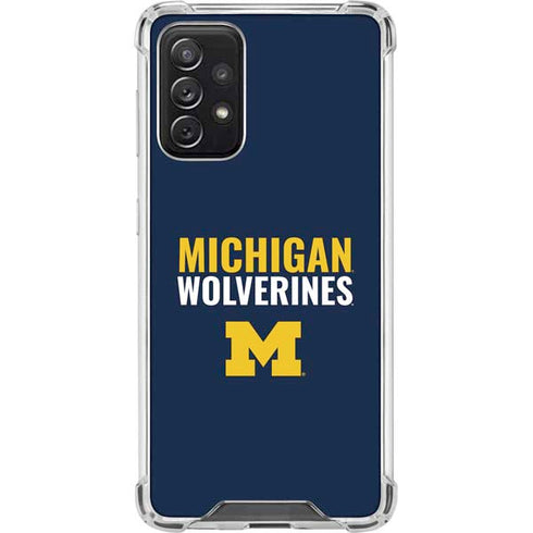 University of Michigan Wolverines M Galaxy A72 5G Clear Case