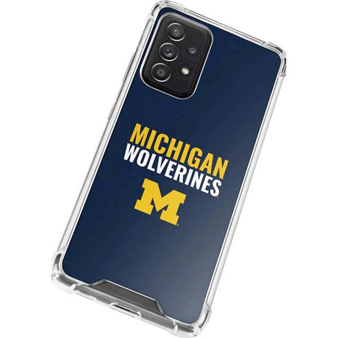 University of Michigan Wolverines M Galaxy A72 5G Clear Case