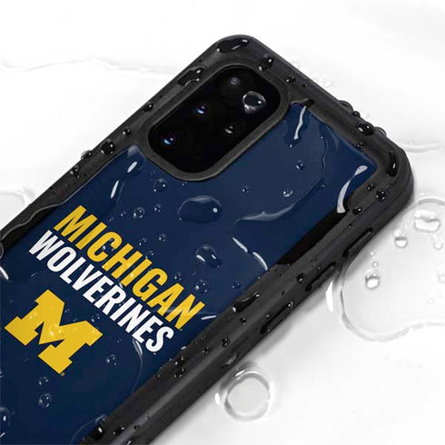 University of Michigan Wolverines M Galaxy S20 Plus Waterproof Case
