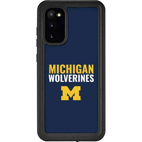 University of Michigan Wolverines M Galaxy S20 Waterproof Case