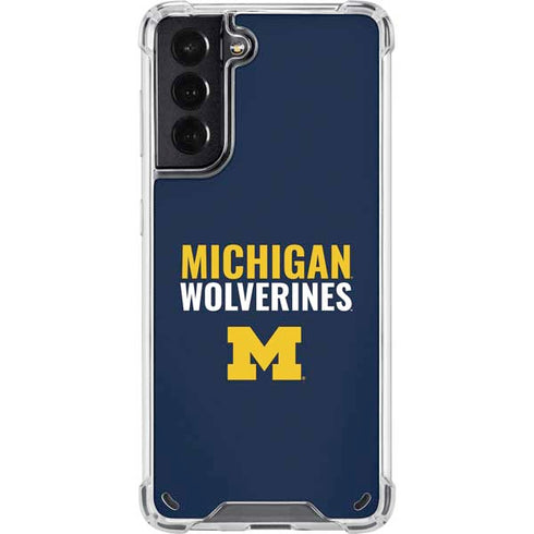 University of Michigan Wolverines M Galaxy S21 5G Clear Case