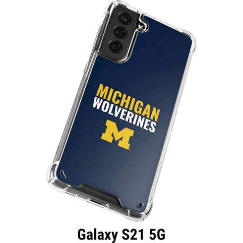University of Michigan Wolverines M Galaxy S21 5G Clear Case