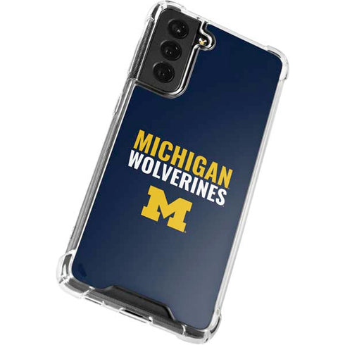 University of Michigan Wolverines M Galaxy S22 Plus Clear Case