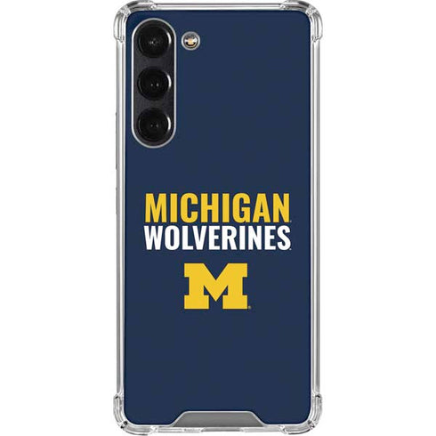 University of Michigan Wolverines M Galaxy S24 FE Clear Case