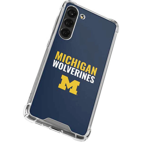 University of Michigan Wolverines M Galaxy S24 FE Clear Case