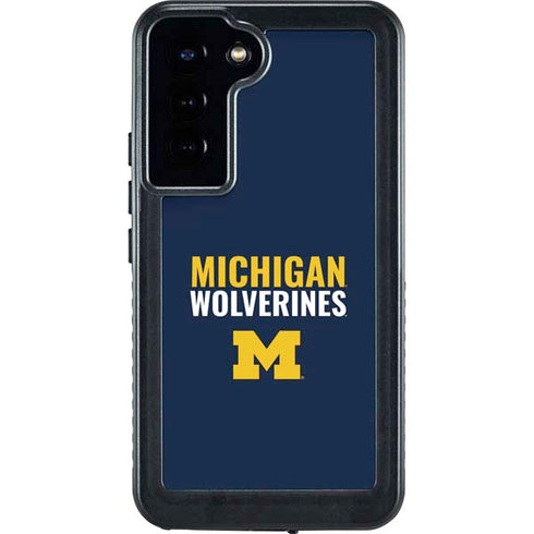 University of Michigan Wolverines M Galaxy S24 Plus Waterproof Case