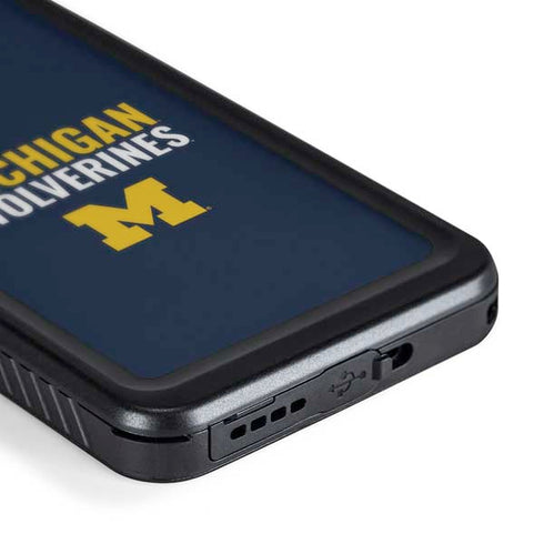 University of Michigan Wolverines M Galaxy S24 Plus Waterproof Case