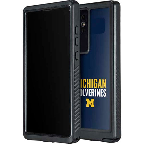 University of Michigan Wolverines M Galaxy S24 Ultra Waterproof Case